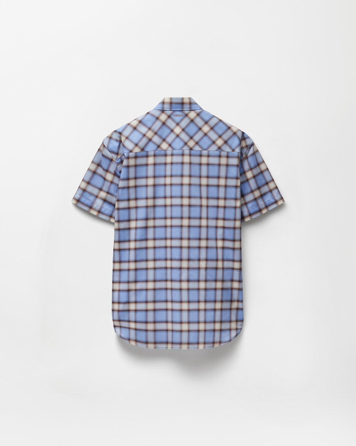 Premium Sky Blue Plaid Check Cotton Half Sleeve Casual Shirt for Men | Soft Breathable Button Down Regular Fit Classic Checked Summer Office Everyday Wear Shirt